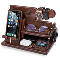 Wood Phone Docking Station Organizer A46854