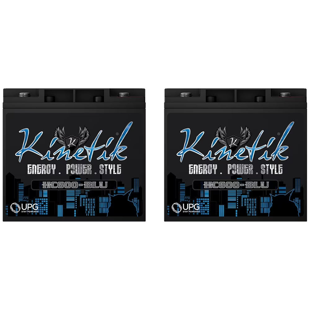 600W 12V Power Cell Replacement Battery for Car Stereo System - 2 Pack Q510312