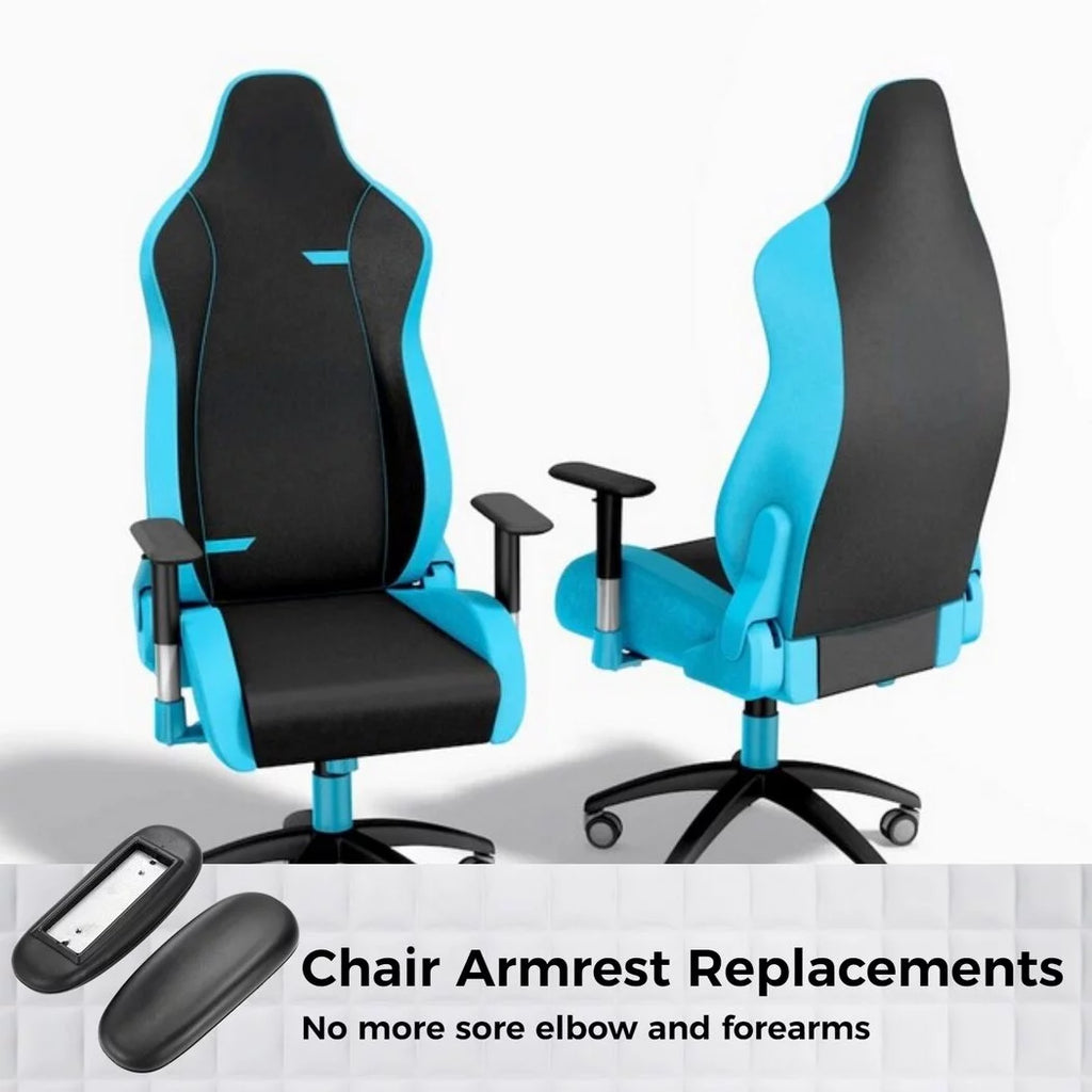 2pcs Universal 4" Mounting Hole PU Gaming Chair Armrest Replacements M47665