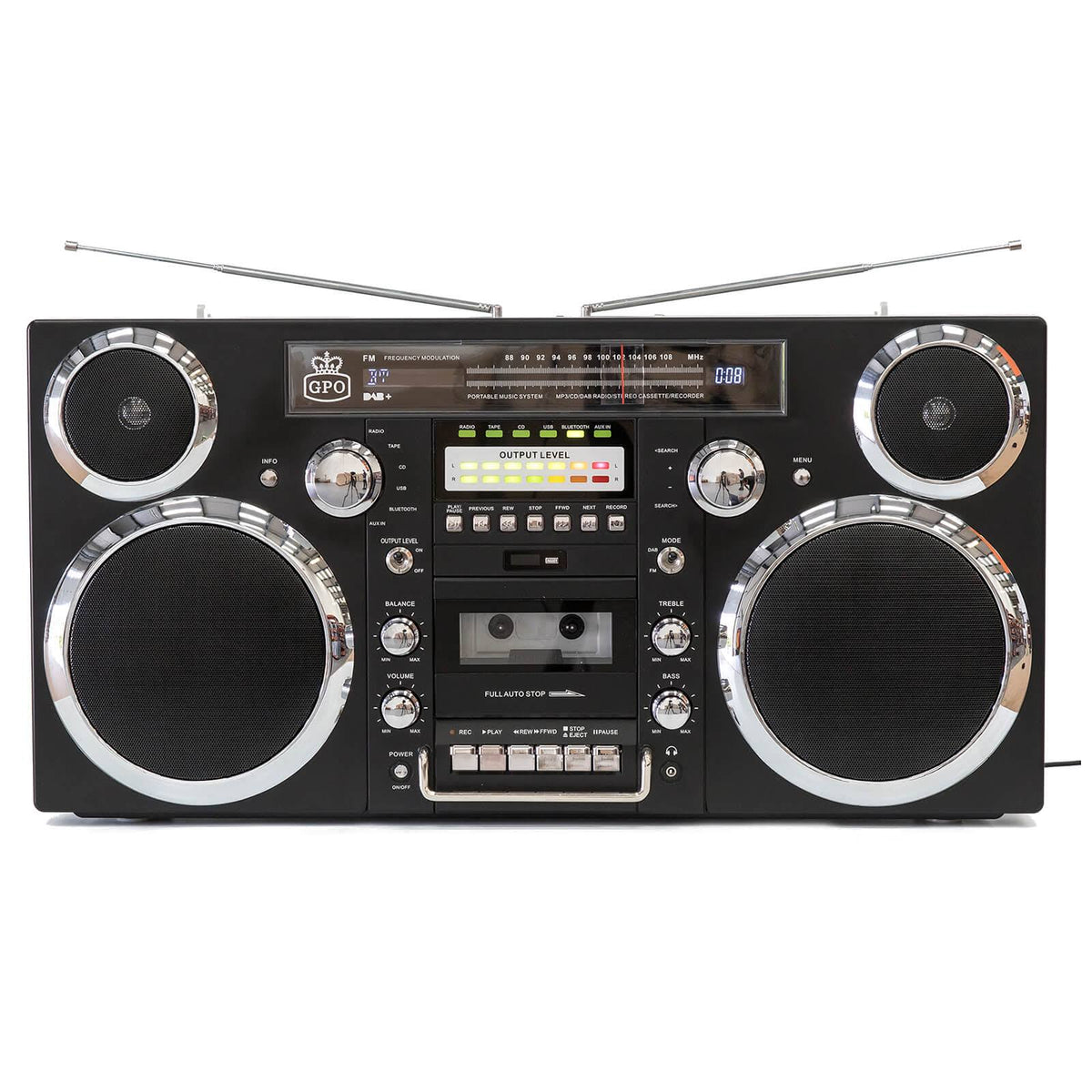 Black Bluetooth Boombox Y47240