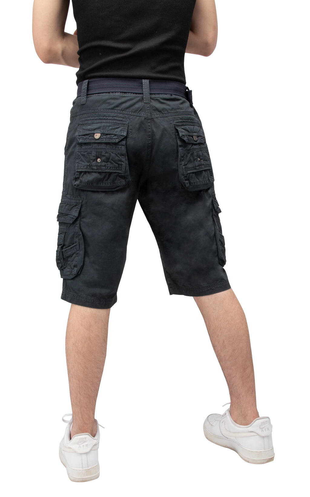 Navy 36 Mens Cargo Shorts Multi Pocket Q57147