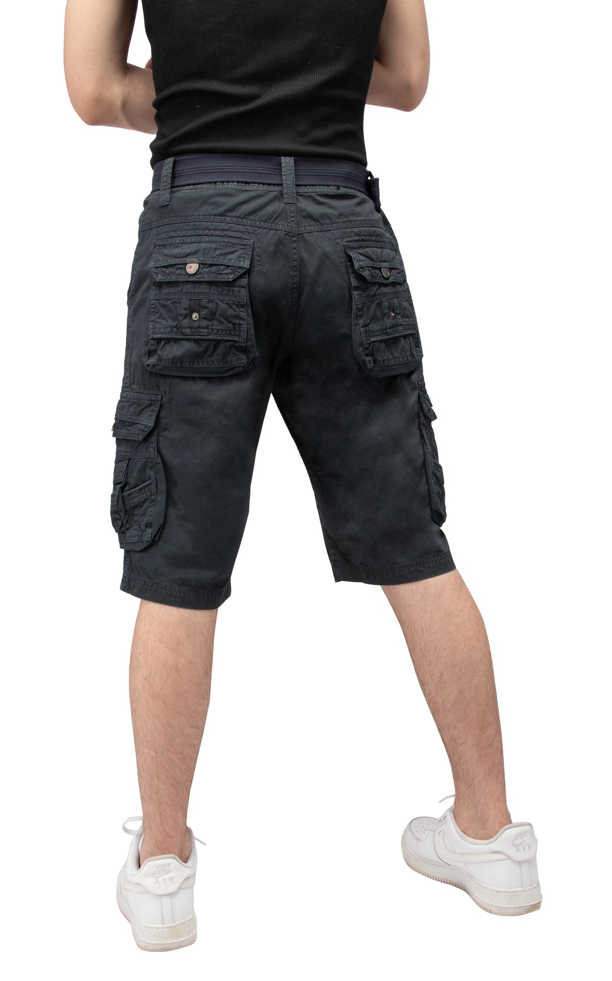 Navy 36 Mens Cargo Shorts Multi Pocket Q57147