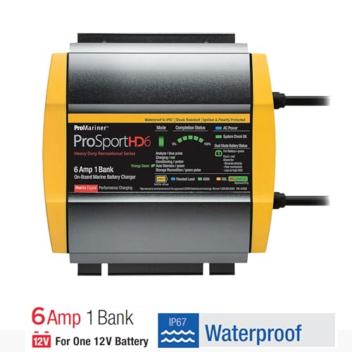 Waterproof Marine Battery Charger, 20 Amp, 3 Bank R559