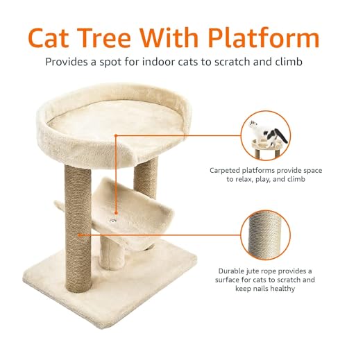 Cat Condo Tower with Hammock Bed and Scratching Post Y1711