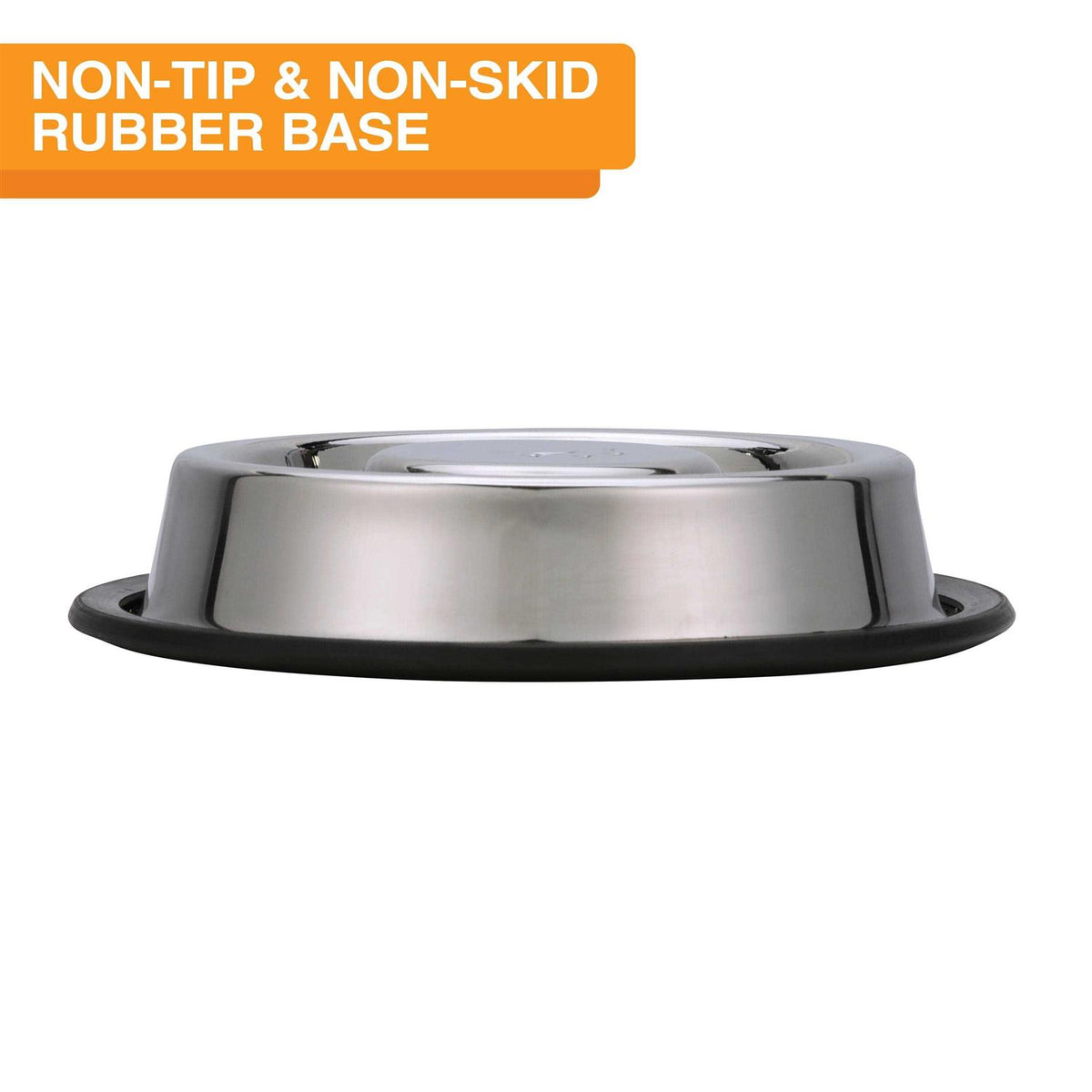 Stainless Steel Slow Feed Bowl Non-Tip & Non-Skid W6267