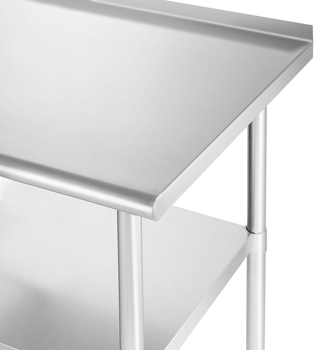 NSF Stainless Steel Commercial Work Table with Backsplash and 4 Casters 30 in. x 24 in. X98917