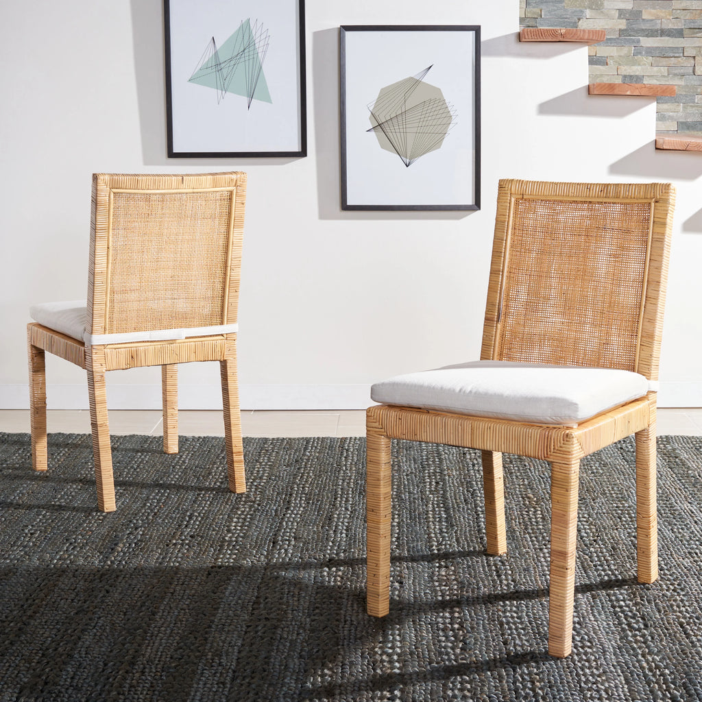 Cane Dining Chair with Cushion, Set of 2 G307