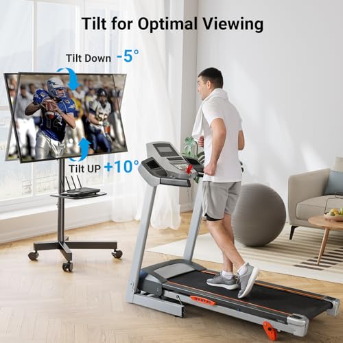 Mobile TV Stand for 23-60 Inch TVs with Laptop Shelf O6437