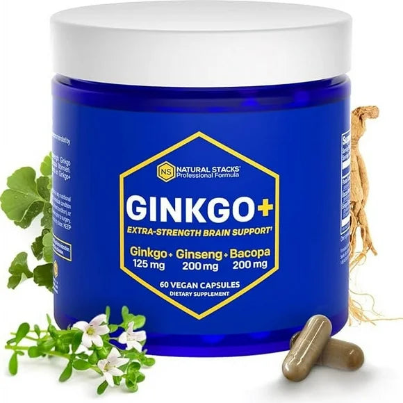Ginkgo Biloba Panax Ginseng Bacopa Monnieri 60 Capsules N4233