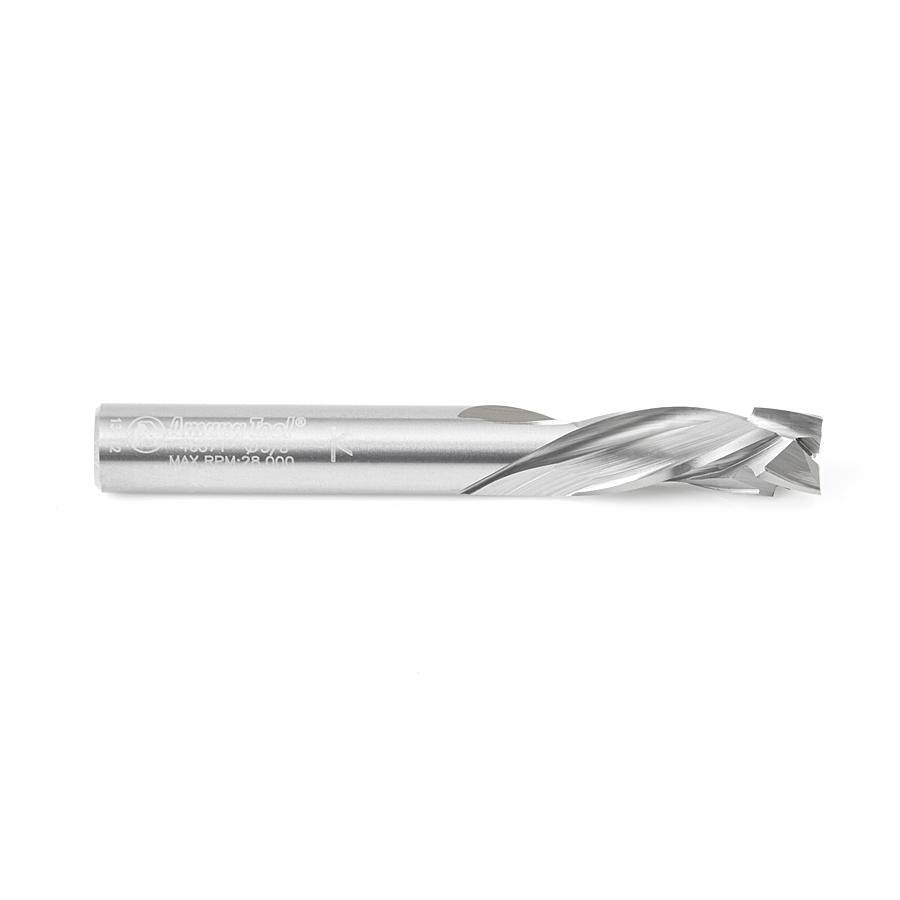 Solid Carbide Compression Spiral 3/8 Dia x 1 x 3/8 Shank x 3 inch Long CNC Router Bit M30279