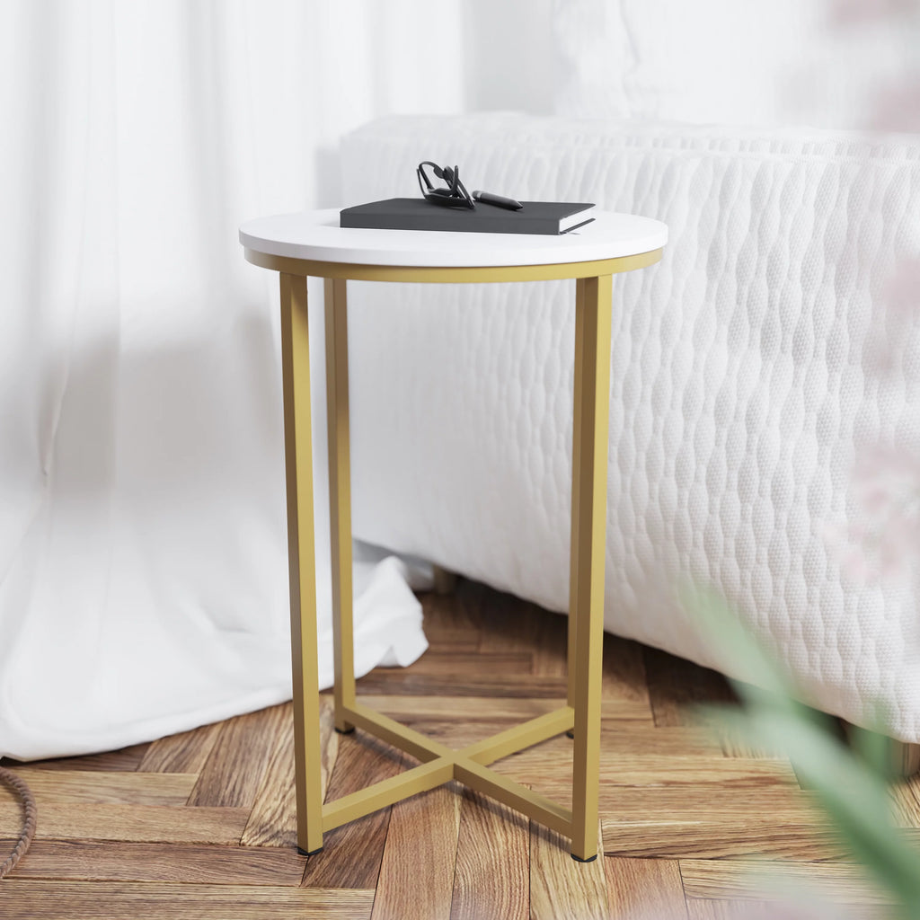 White Laminate 3 Piece Coffee and End Table Set C454262