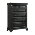 6 Drawer Chest in Antique Black A8961
