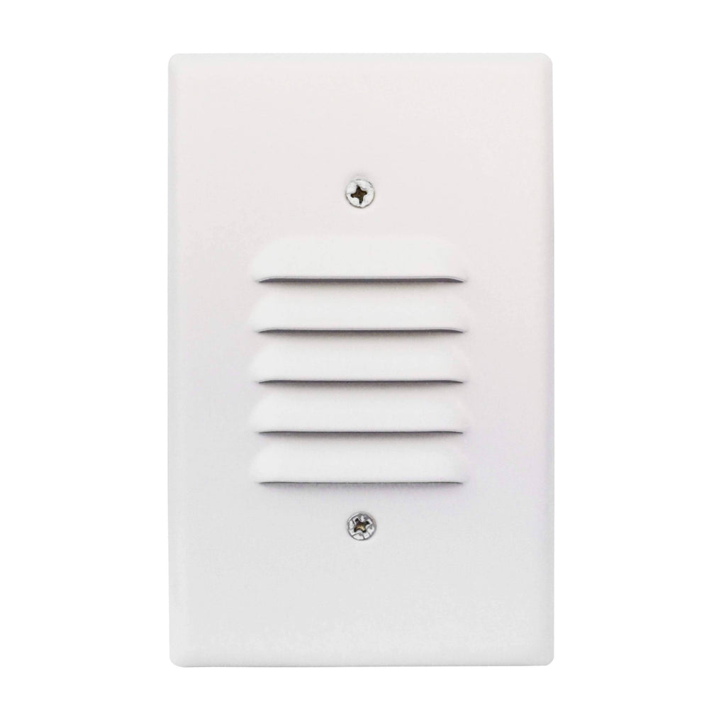 3 Pack White Angled Louver Step Light with Vertical/Horizontal Plate U8324