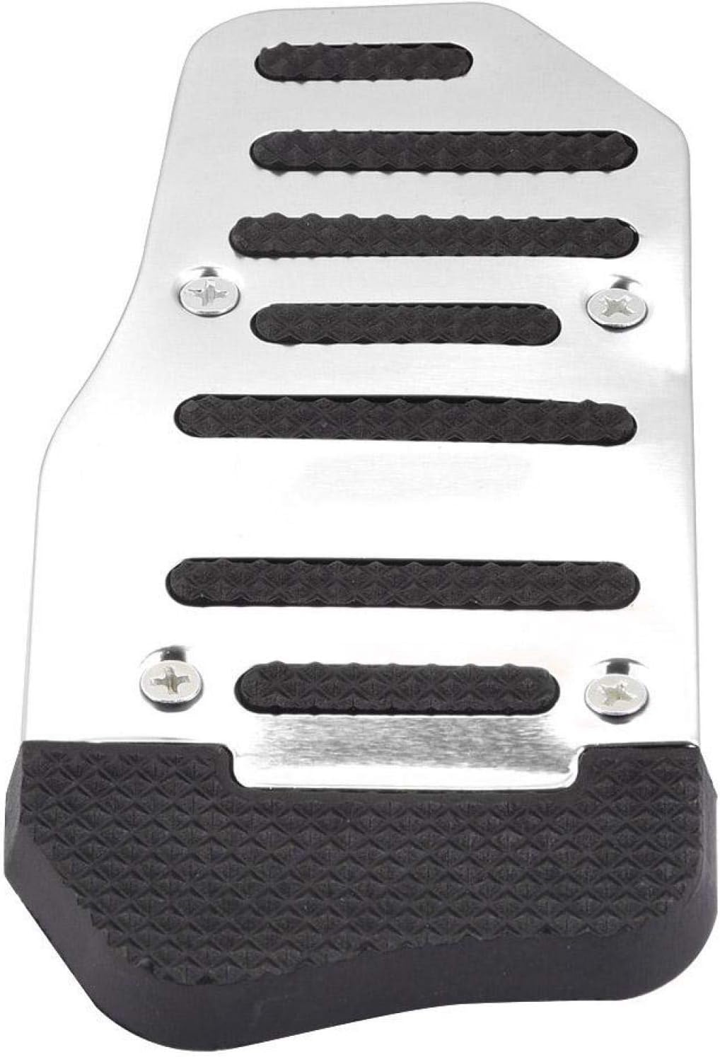 Silver Alloy Nonslip Brake Pedal Cover Accelerator Pad Pack of 2 K249