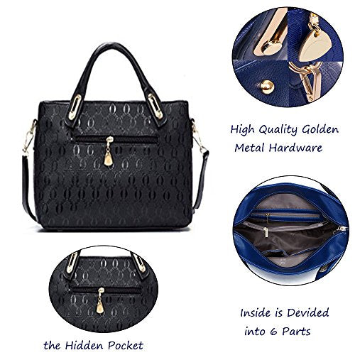 4 Pcs Top Handle Satchel Hobo Handbag Set N5384