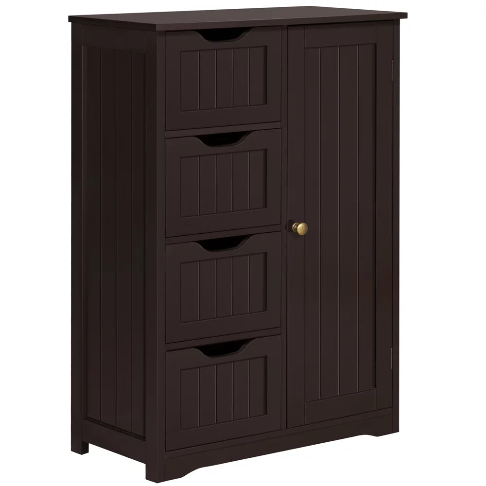 4 Drawers Wooden Bathroom Floor Cabinet S219