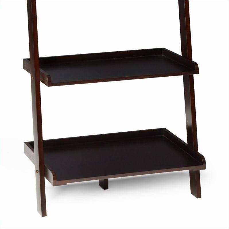 Espresso 5-Shelf Bookshelf Ladder F37585