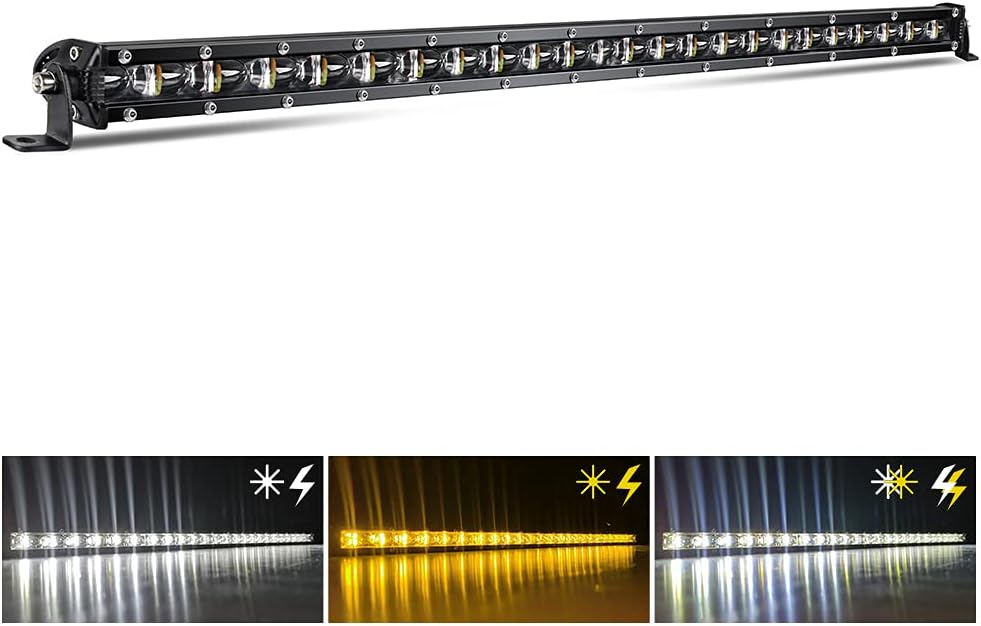 26 inch Slim Single Row LED Light Bar with Mounting Brackets Y3801