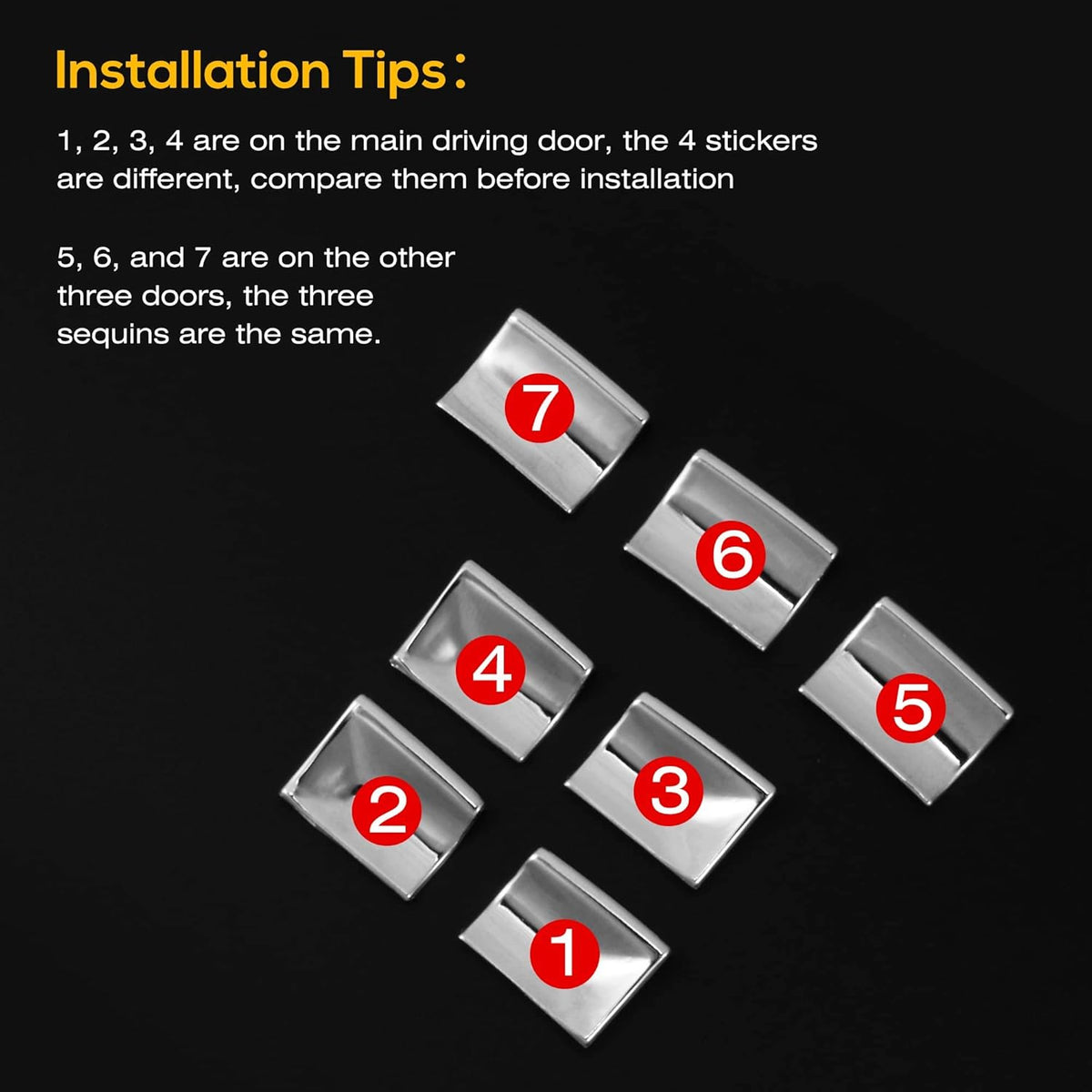 Window Lift Button Trim Stickers Decals Kit F780