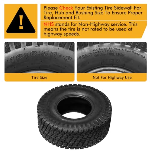20x10.00-8 Lawn Mower Tire, Set of 2 Q68910