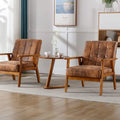 Set of 2 Accent Chairs with Arms and Side Table N26072