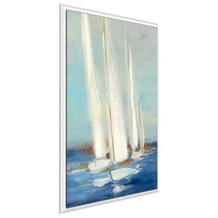 Blue Acrylic Painting Print on Canvas C857