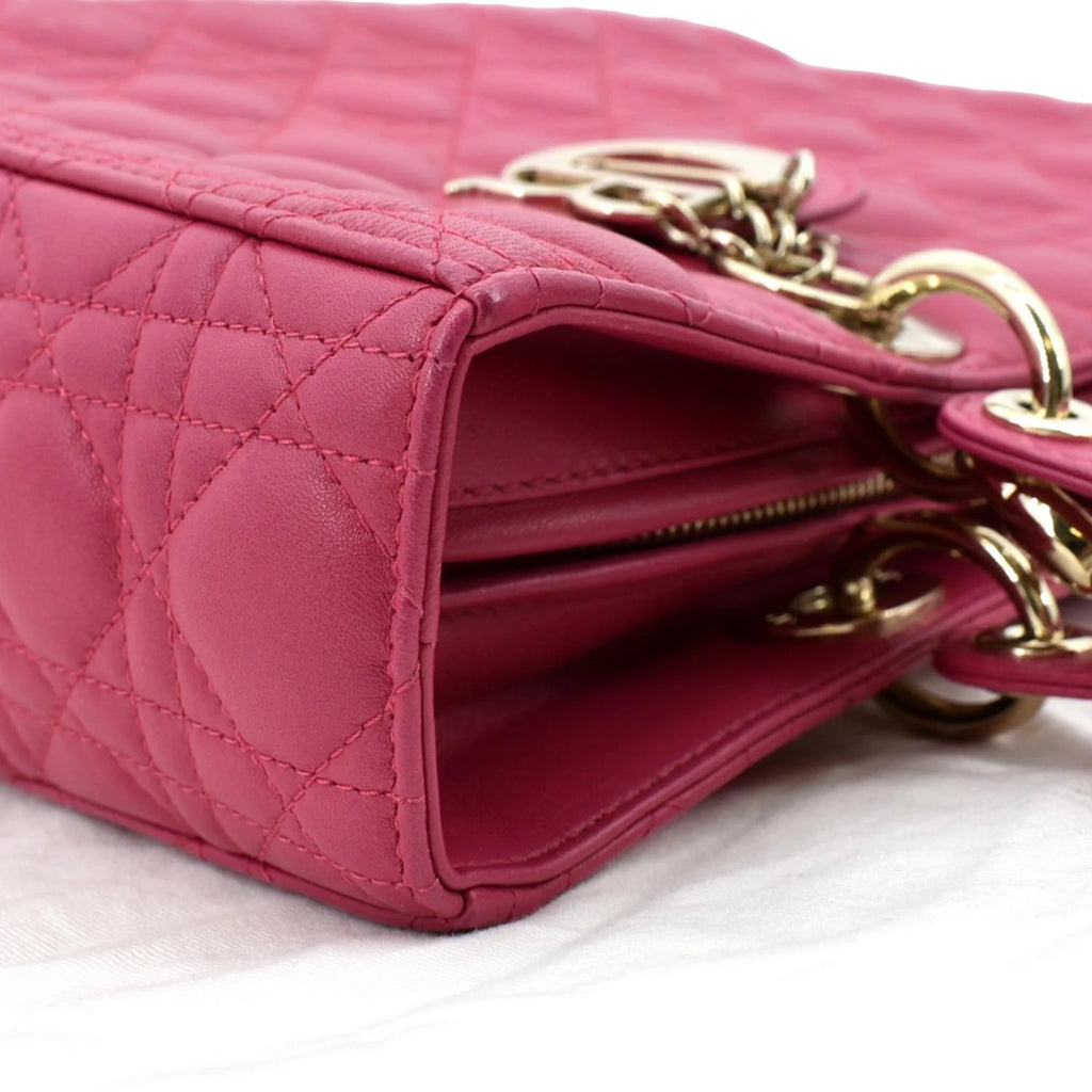 Pre-owned Pink Lambskin Shoulder Bag D41222