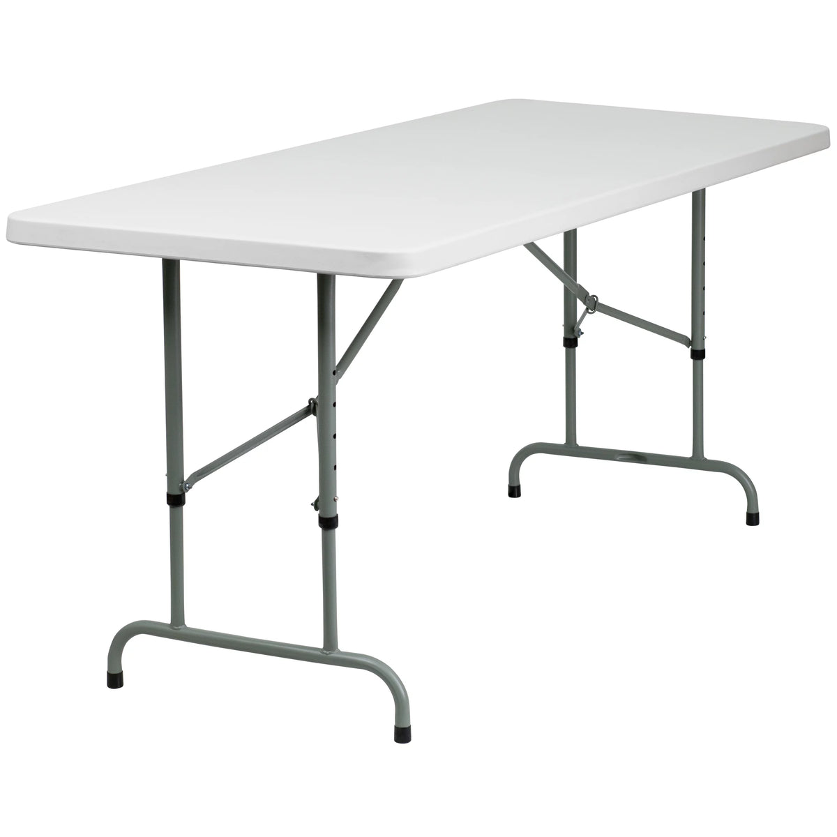 Height Adjustable Granite White Plastic Folding Table H6825