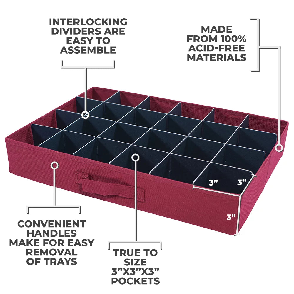 Christmas Ornament Storage Box with Pull-Out Drawers G84789
