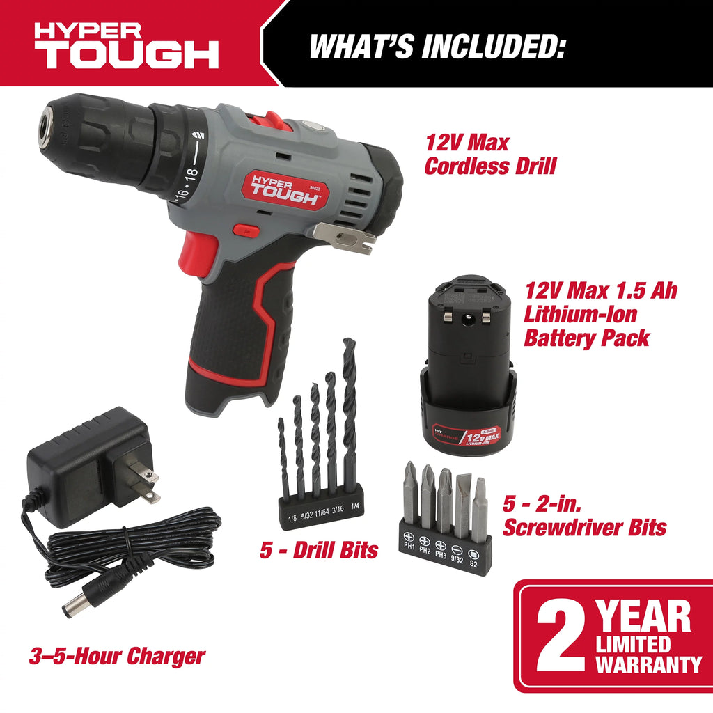 12V Max Lithium-Ion Cordless 2-Speed Drill Driver with Battery and Charger Z46020