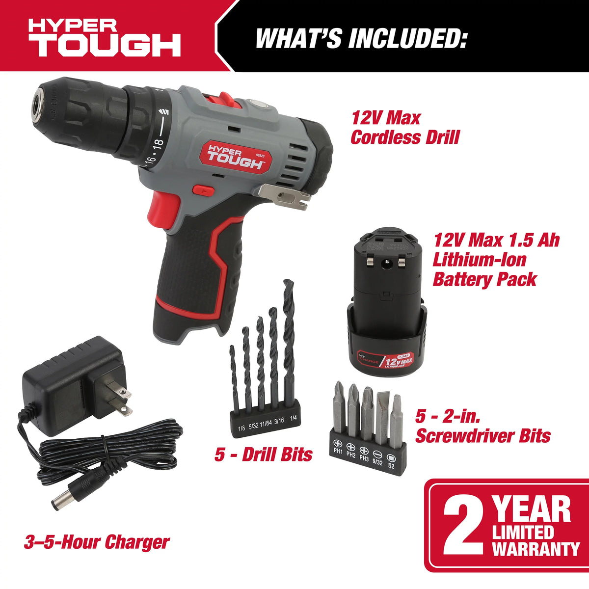12V Max Lithium-Ion Cordless 2-Speed Drill Driver with Battery and Charger Z46020
