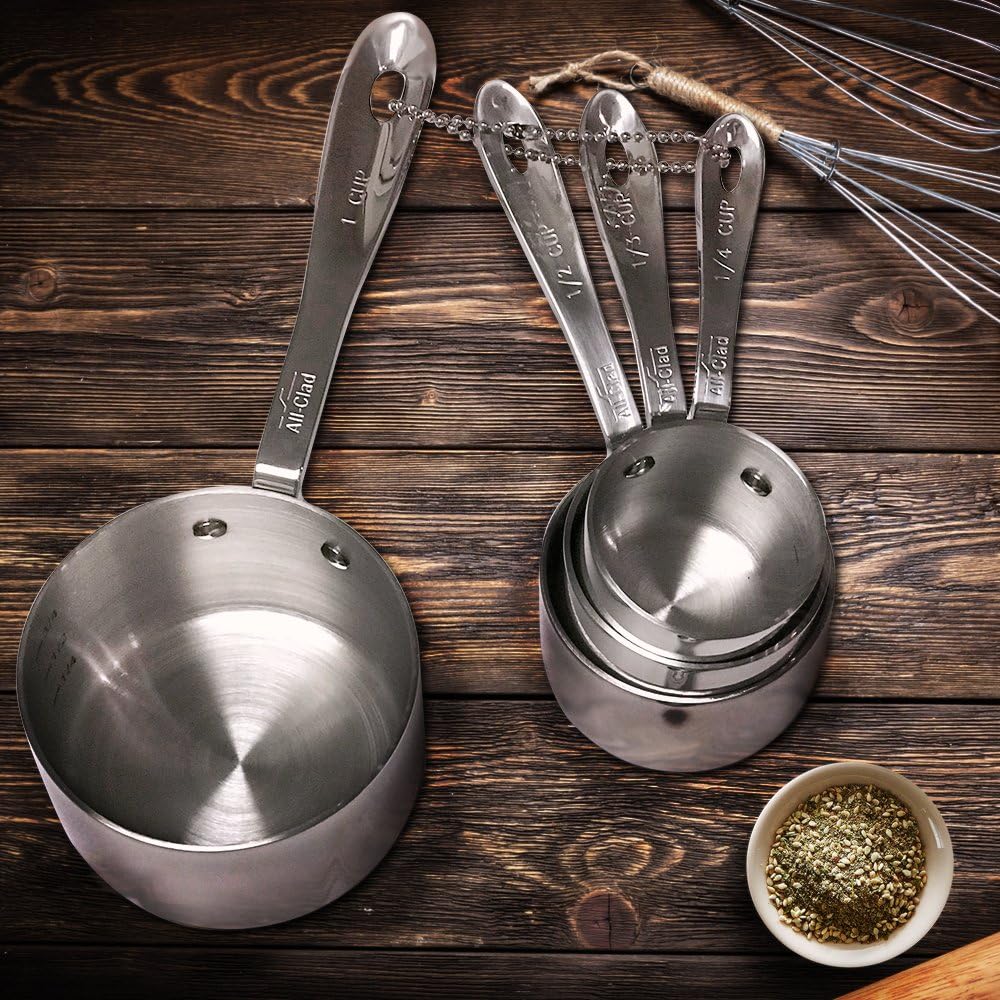 8 pc. Stainless-Steel Measuring Cup & Spoon Combo Set W57324