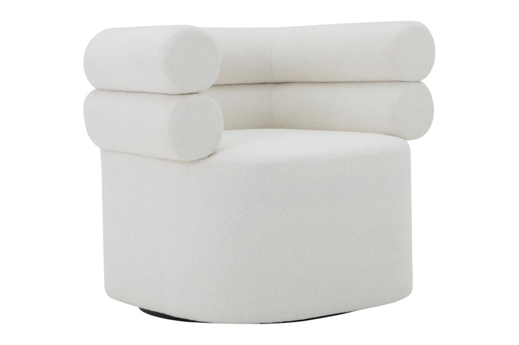 Black Boucle Swivel Chair H658274