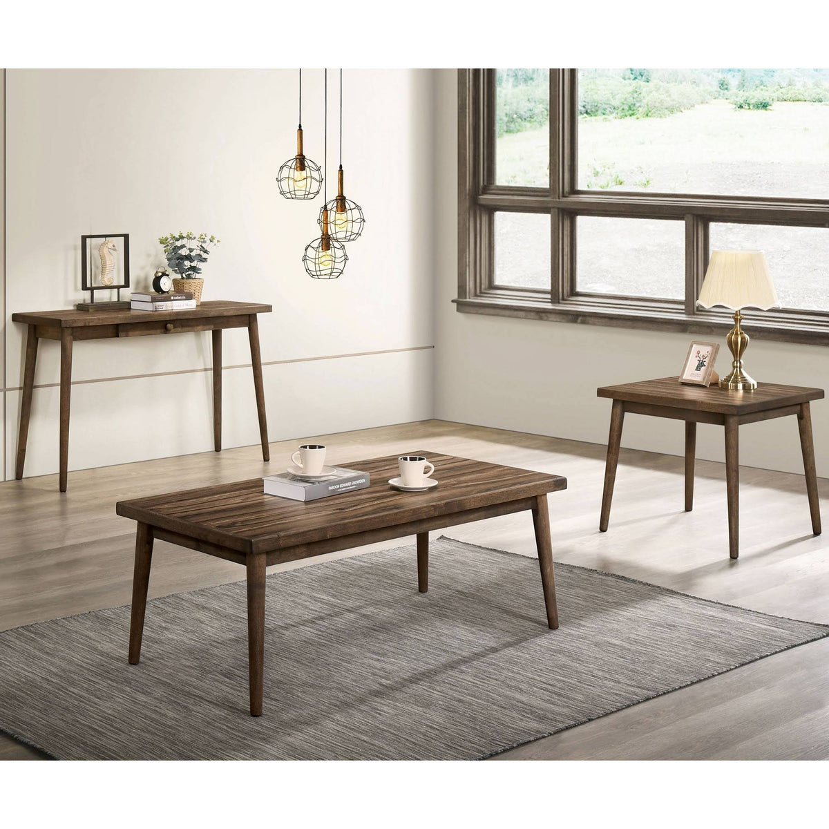 Solid Wood End Table Walnut A456