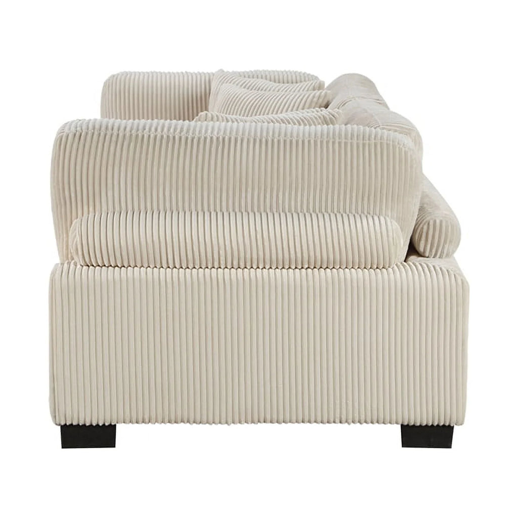 Beige Corduroy Loveseat S529