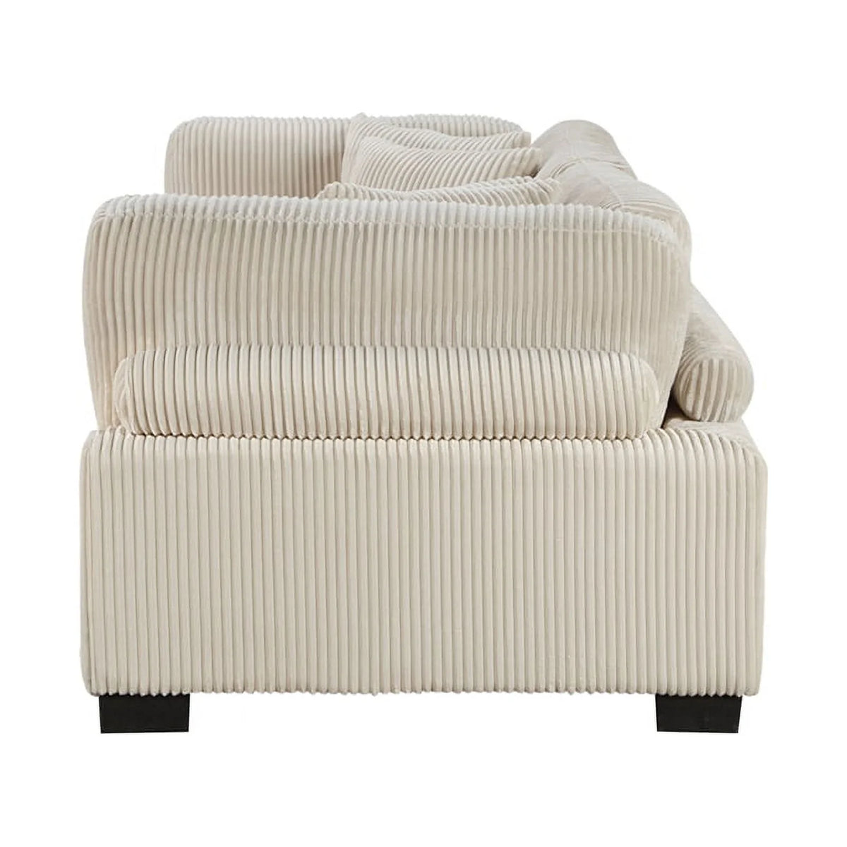 Beige Corduroy Loveseat S529