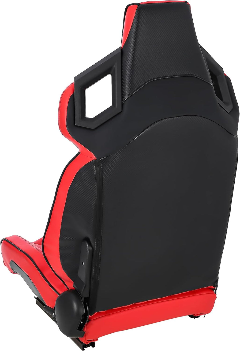 Red+Black Stitching PU Leather Racing Bucket Seat E744