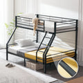 Twin over Full Metal Bunk Bed with Ladder and Guardrail R575938
