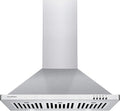 30 inch Stainless Steel Wall Mounted Range Hood with 3 Speed Exhaust Fan Baffle Filters Ducted and Ductless Convertible B924912