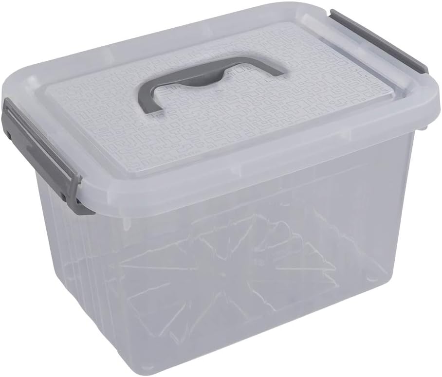6 Pack 6 Quart Plastic Storage Bin with Lid S500