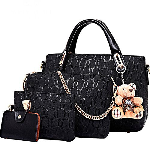 4 Pcs Top Handle Satchel Hobo Handbag Set N5384