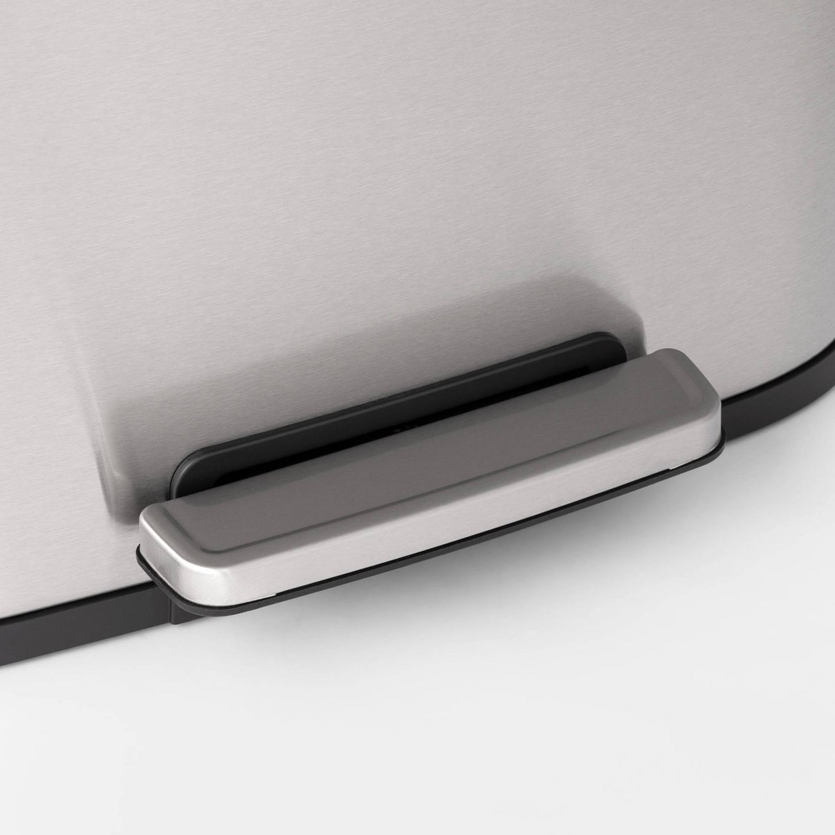 45L Rectangular Step Trash Can Silver H237