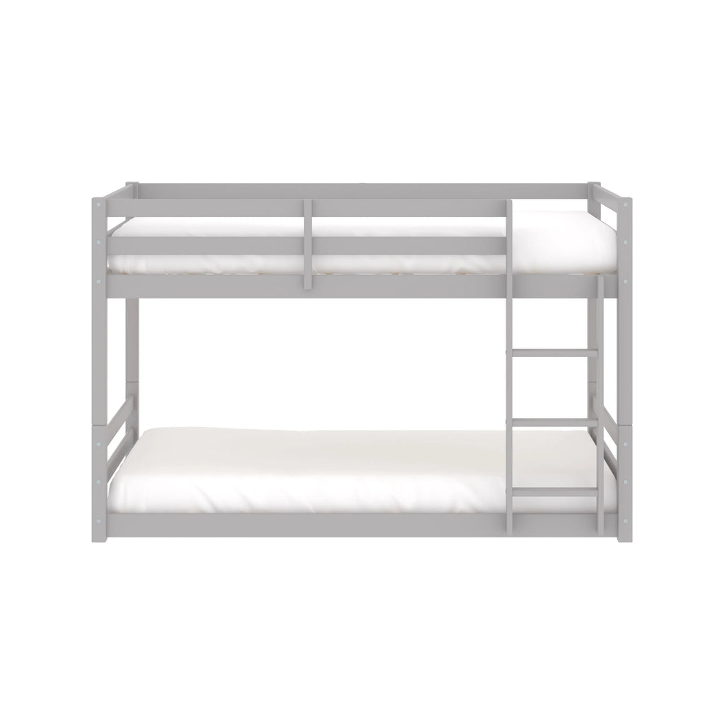 Black Wood Twin Over Twin Convertible Bunk Bed H657