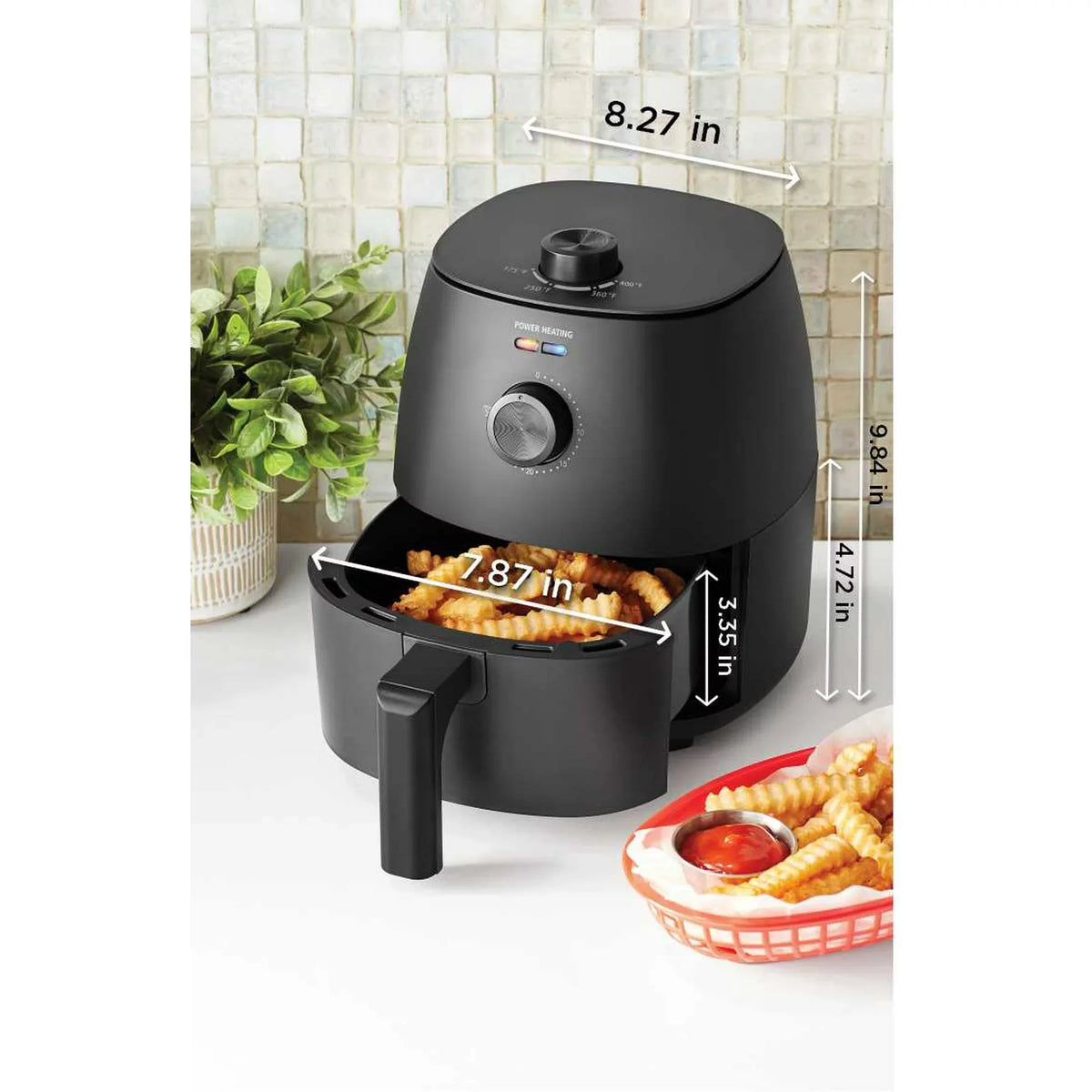 Black 2.2 Quart Compact Air Fryer N65589