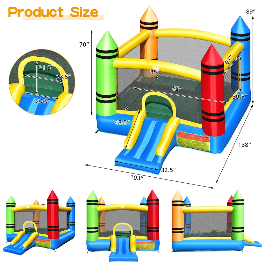 Inflatable Bounce House Jumping Castle with Slide and Ocean Balls I187765
