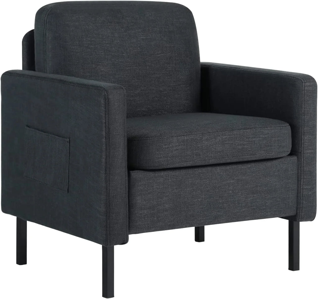 Dark Gray Upholstered Accent Chair A4427