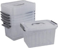 6 Pack 6 Quart Plastic Storage Bin with Lid S500