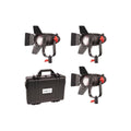 30W Fresnel Fanless Focusable LED Bi-Color 3-Light Kit N487