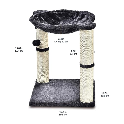 Cat Condo Tower with Hammock Bed and Scratching Post Y1711