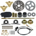 Go Kart Rear Axle Shaft Assembly Kit with Sprocket Hub Brake Chain K9180
